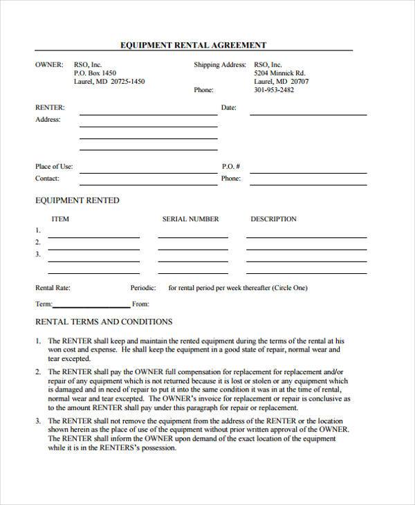 FREE 12+ Rental Agreement Form Samples, PDF, MS Word, Google Docs