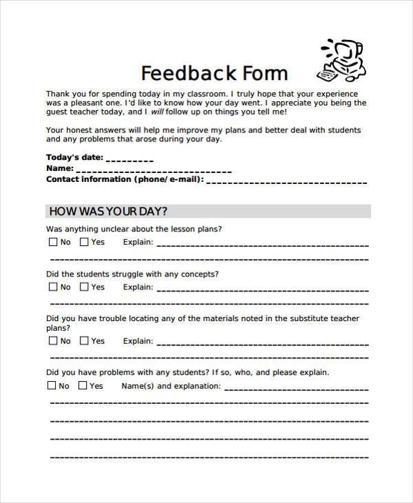 FREE 7+ Sample Guest Feedback Forms in PDF MS Word