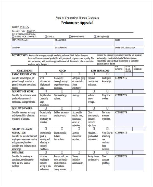 FREE 9+ HR Evaluation Form Samples in PDF MS Word