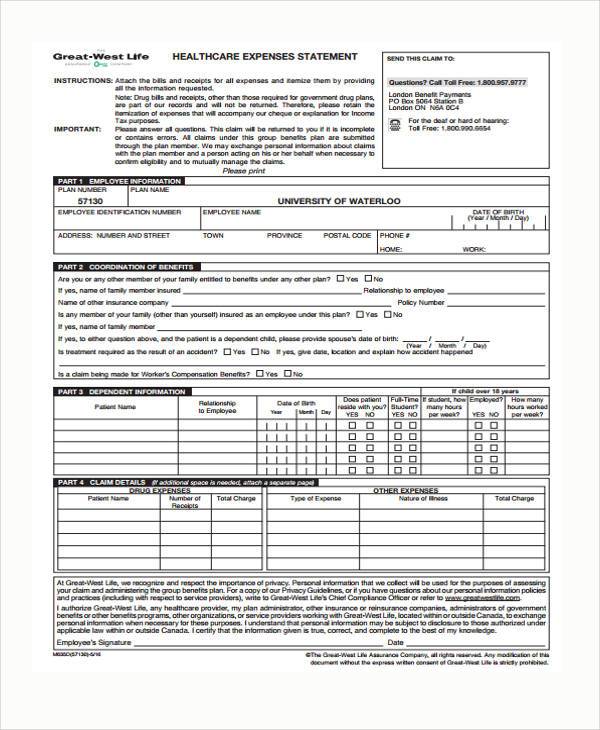 FREE 7+ Sample Expense Statement Forms in PDF MS Word