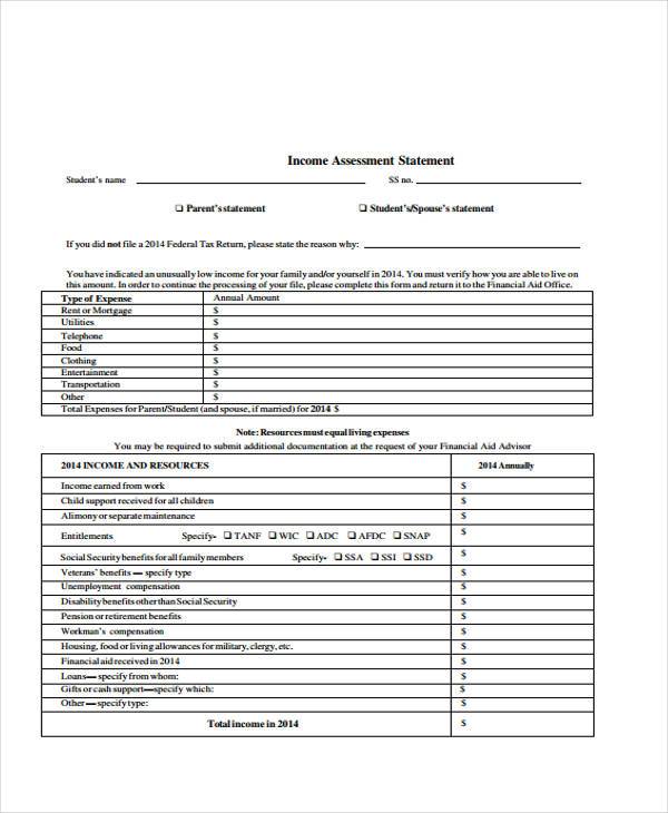 FREE 8+ Assessment Form Samples in PDF MS Word