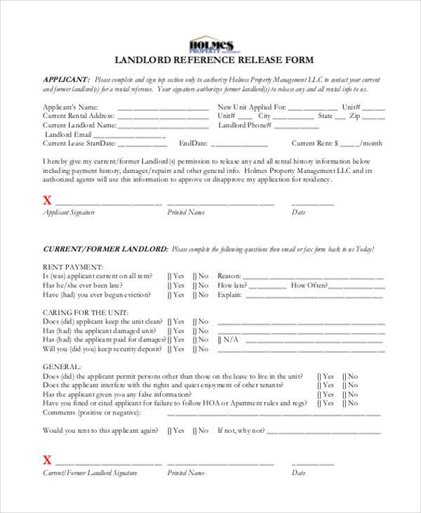 FREE 9+ Sample Reference Release Forms in PDF MS Word