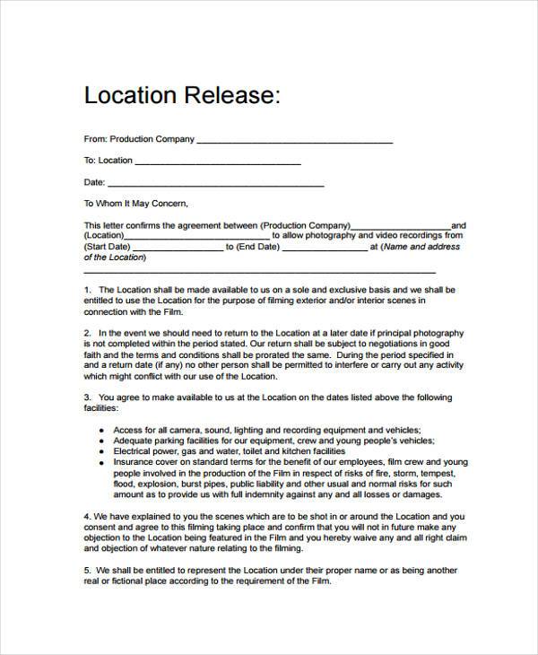 FREE 11+ Film Release Forms in PDF MS Word