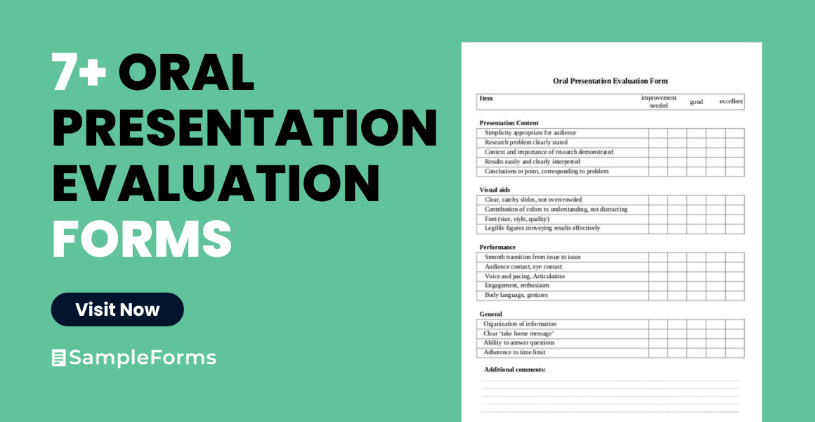 FREE 7+ Oral Presentation Evaluation Forms in PDF MS Word
