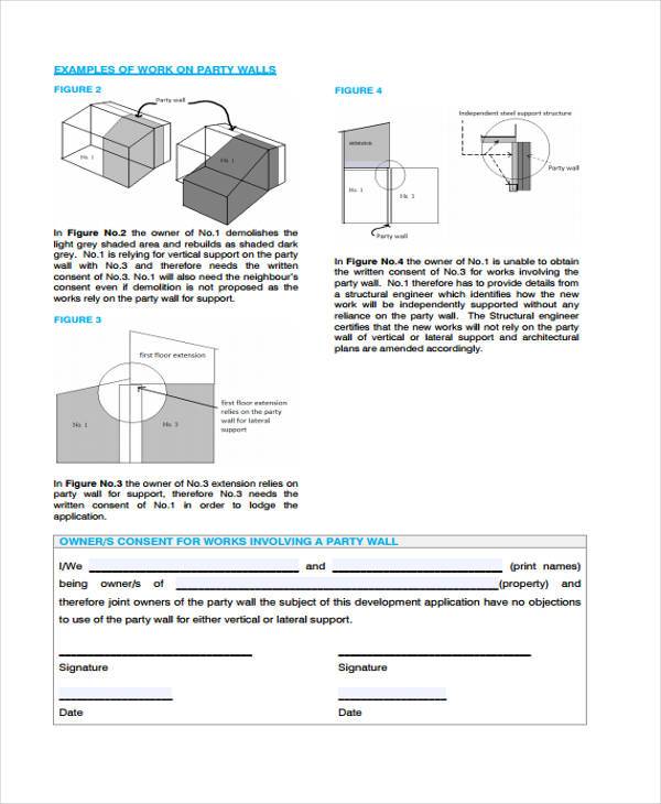 FREE 8+ Party Wall Agreement Form Samples in PDF MS Word