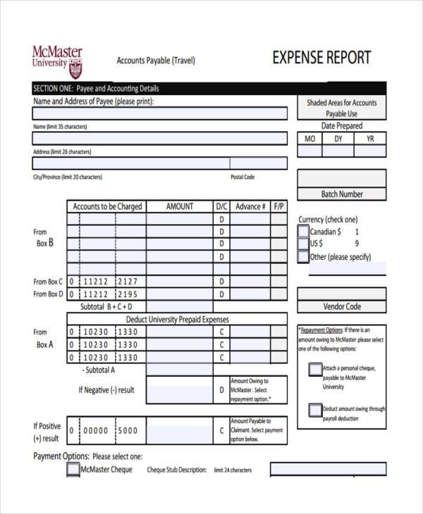 Medical Expense Forms Free Printable