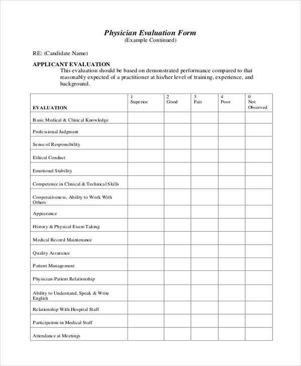 20 Employee Evaluation Forms and Templates (Word & PDF) Document Formats