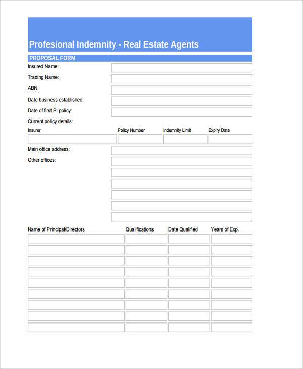 FREE 8+ Real Estate Proposal Forms in PDF MS Word