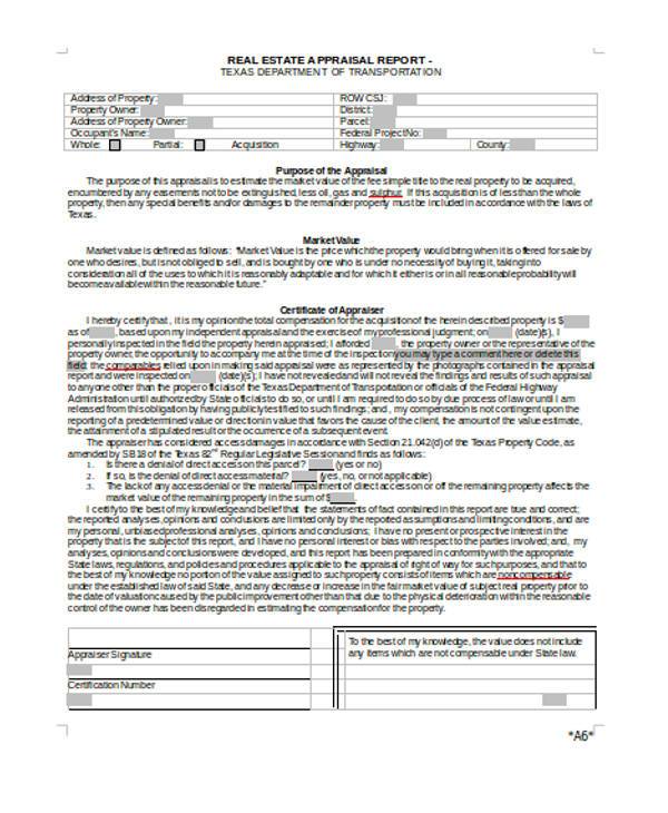 FREE 7+ Real Estate Evaluation Forms in PDF