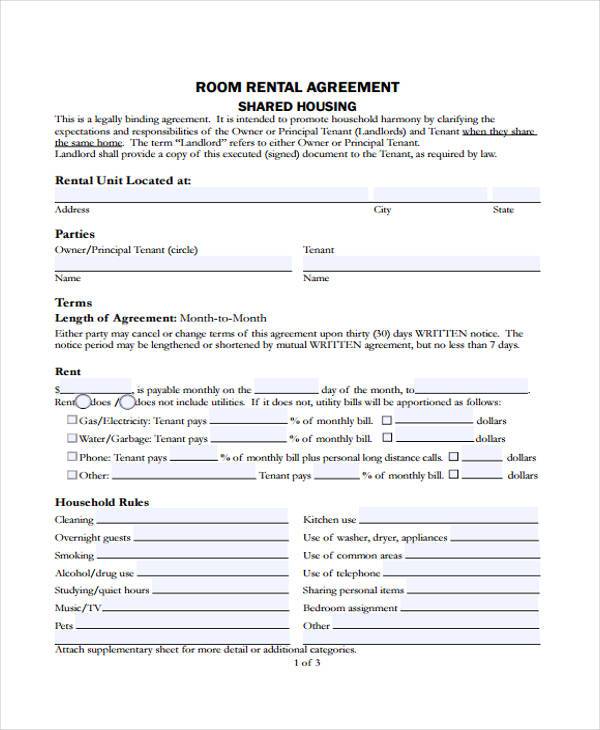 FREE 9+ Rent Contract Forms in PDF MS Word