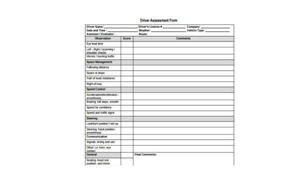Driver Evaluation Form Pdf Fill Online Printable Fill - vrogue.co