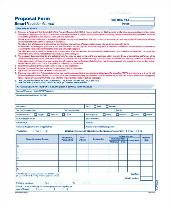 FREE 14+ Travel Proposal Forms in PDF MS Word Excel