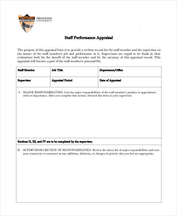 FREE 22+ Appraisal Form Samples in PDF Excel MS Word