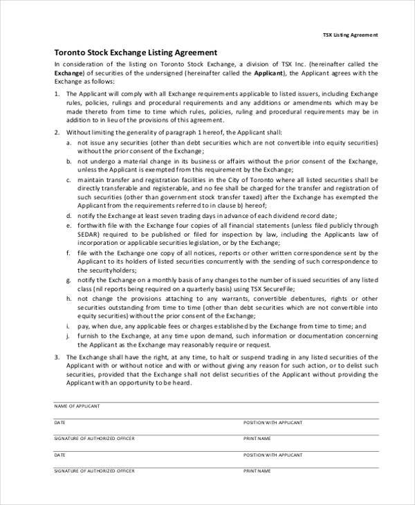 FREE 10+ Exchange Agreement Forms in MS Word PDF Pages