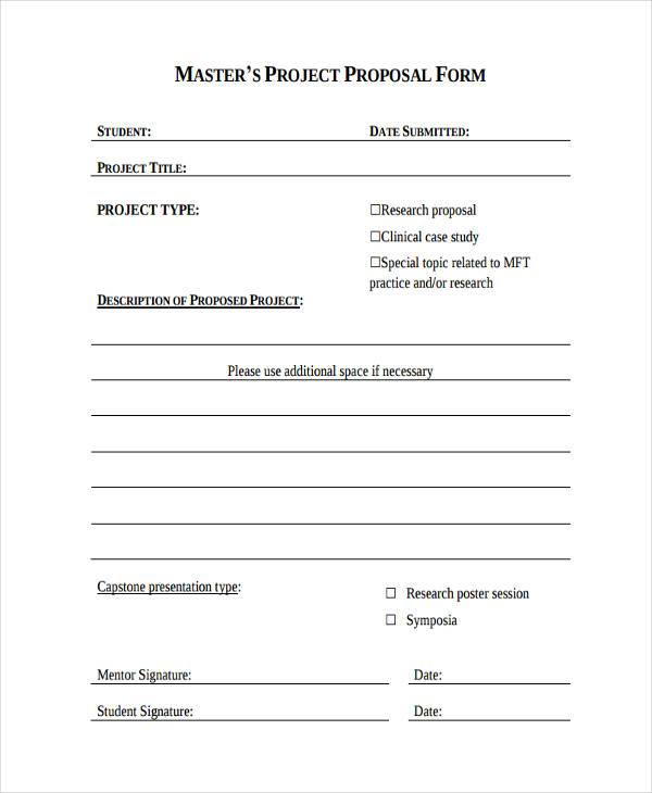 FREE 38+ Sample Blank Proposal Forms in PDF Excel MS Word