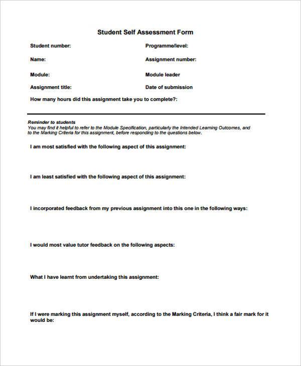 FREE 34+ Sample Assessment Forms & Samples in PDF