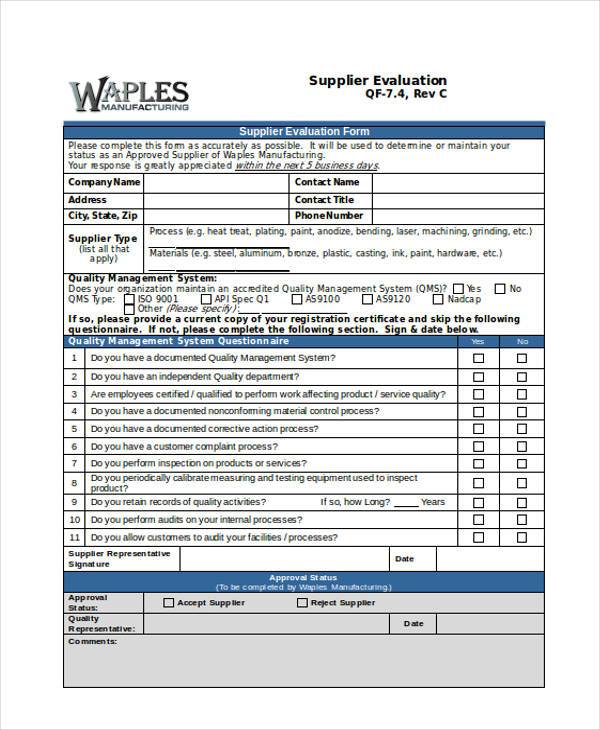 FREE 43+ Evaluation Forms in MS Word PDF Excel
