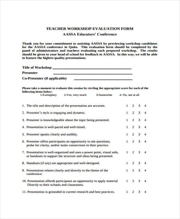 FREE 10+ Evaluation Forms in PDF MS Word