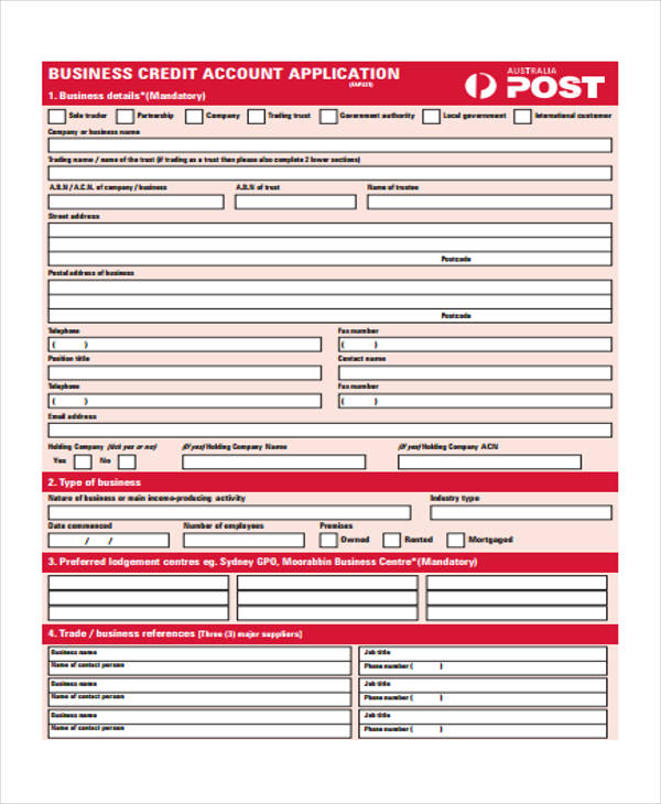 FREE 22+ Credit Application Forms in PDF MS Word Excel
