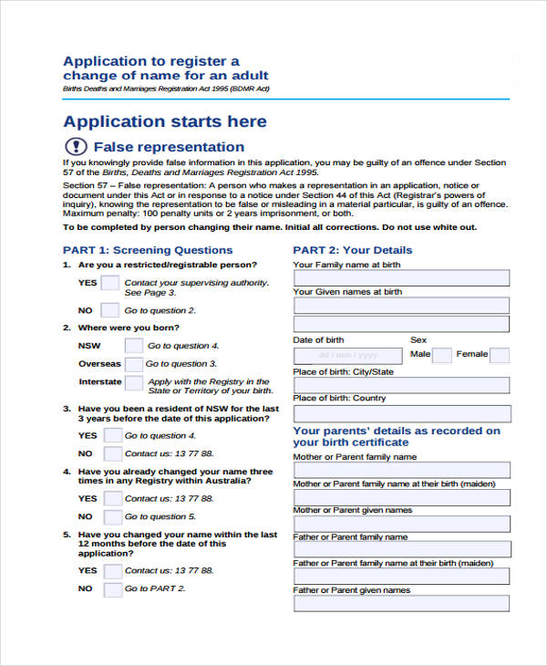 FREE 35+ Change Forms in PDF