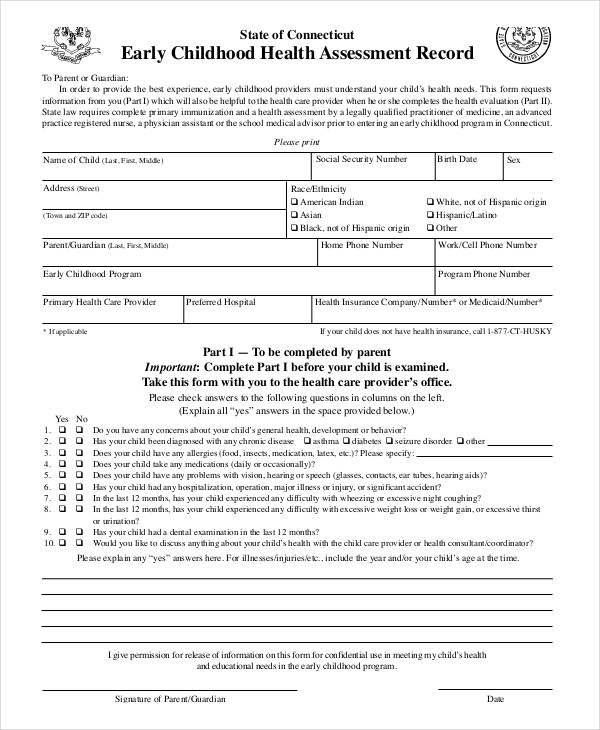 FREE 40+ Health Assessment Forms in PDF MS Word