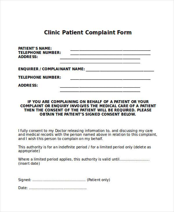 FREE 37+ Complaint Forms in MS Word