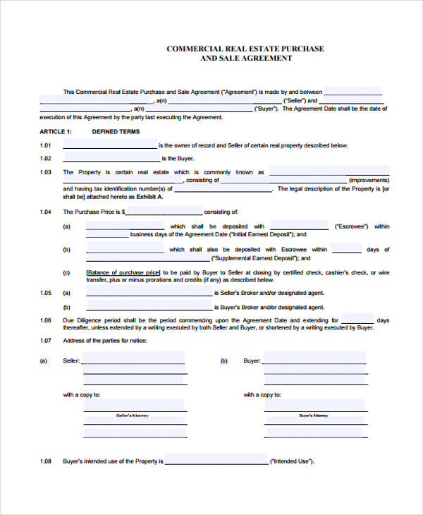 FREE 30+ Sample Purchase Agreement Forms in MS Word PDF
