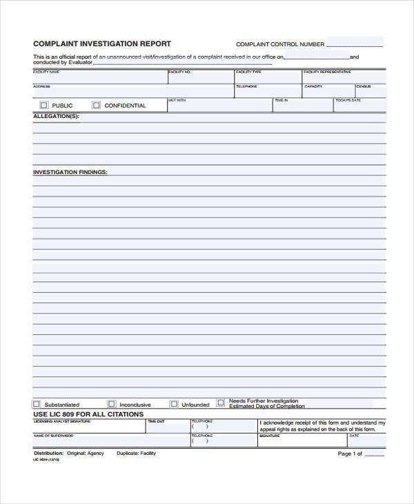 FREE 42+ Complaint Forms in PDF MS Word Excel