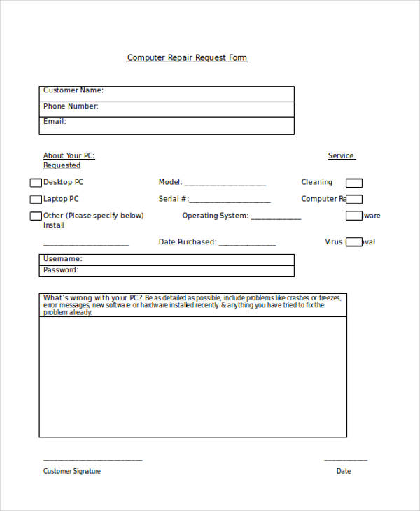 FREE 36+ Request Forms in MS Word