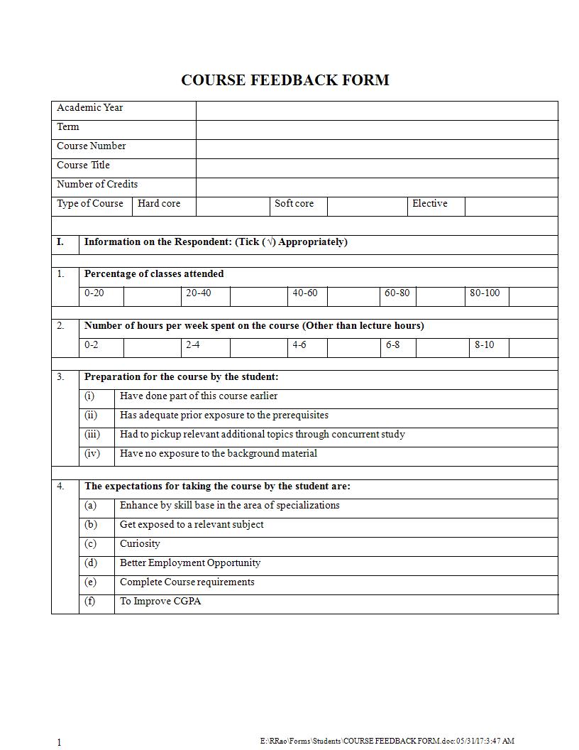 FREE 6+ The Purpose of Feedback Forms in PDF MS Word