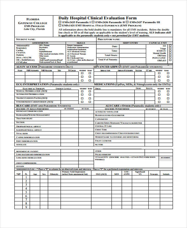 FREE 54+ Student Evaluation Forms in PDF