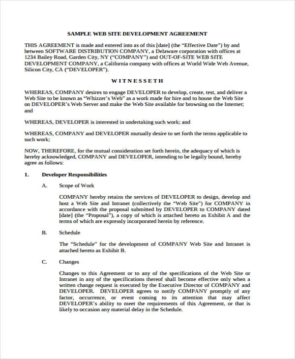 Business Development Agreement Sample Master of Template Document Business Development Agreement Sample Master of Template Document