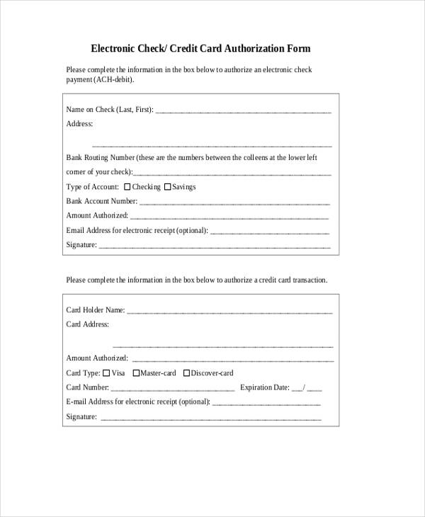 FREE 13+ Check Authorization Forms in PDF MS Word