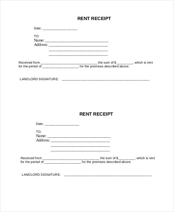 Rent receipt template ontario dastbo