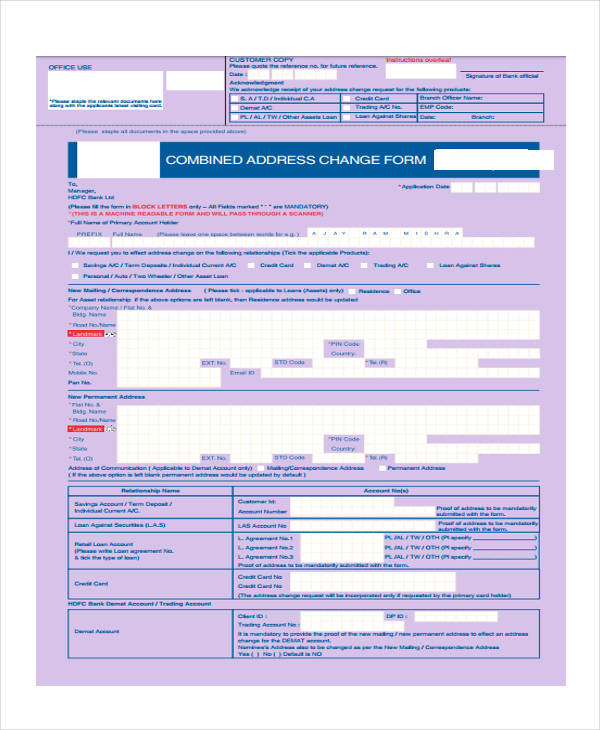 FREE 35+ Sample Change Forms in PDF MS Word Excel