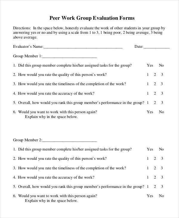 FREE 32+ Sample Student Evaluation Forms in PDF Excel MS Word