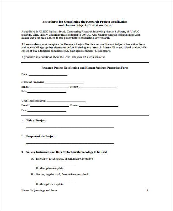 FREE 12+ Research Proposal Forms in PDF MS Word