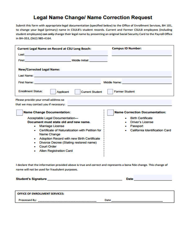 FREE 35+ Change Forms in PDF