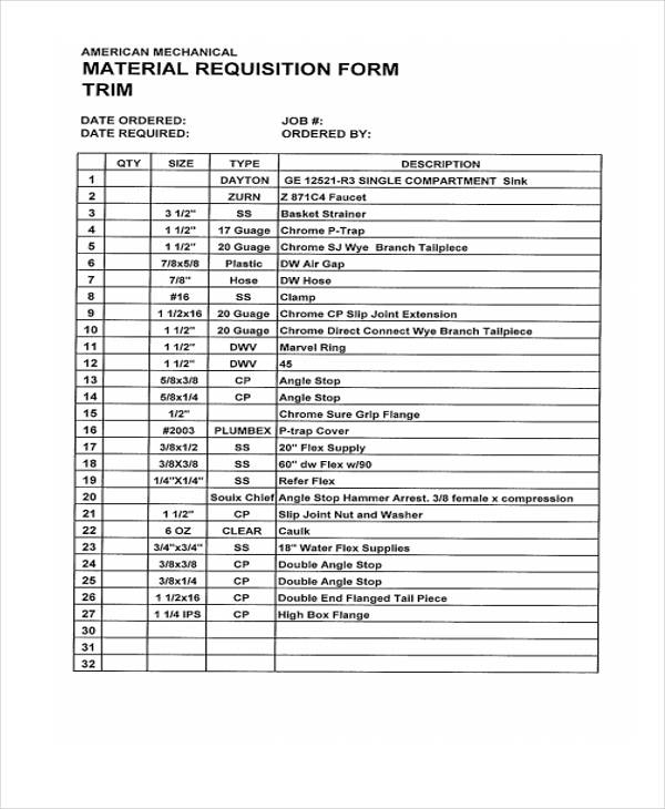 FREE 40+ Sample Requisition Forms in Excel PDF MS Word