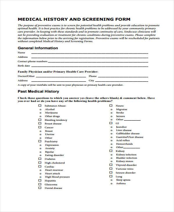 FREE 41+ Printable Medical Forms in PDF Excel MS Word