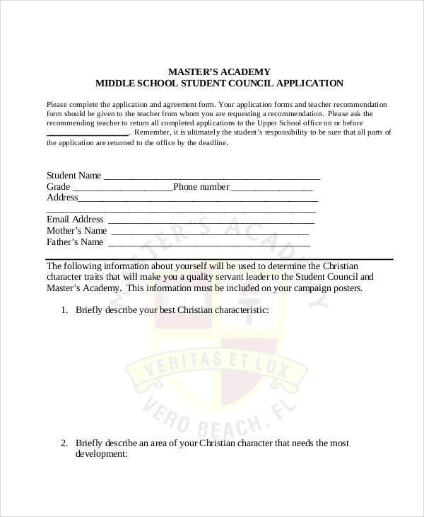 FREE 32+ Student Application Forms in PDF MS Word Excel