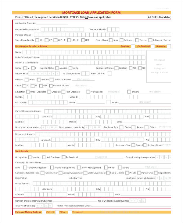 Downloadable Forms Caliber Home Loans