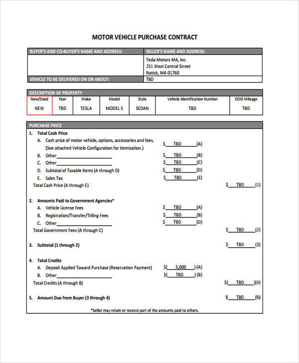 Vehicle Sale Agreement Template Sample Templates Sample Templates