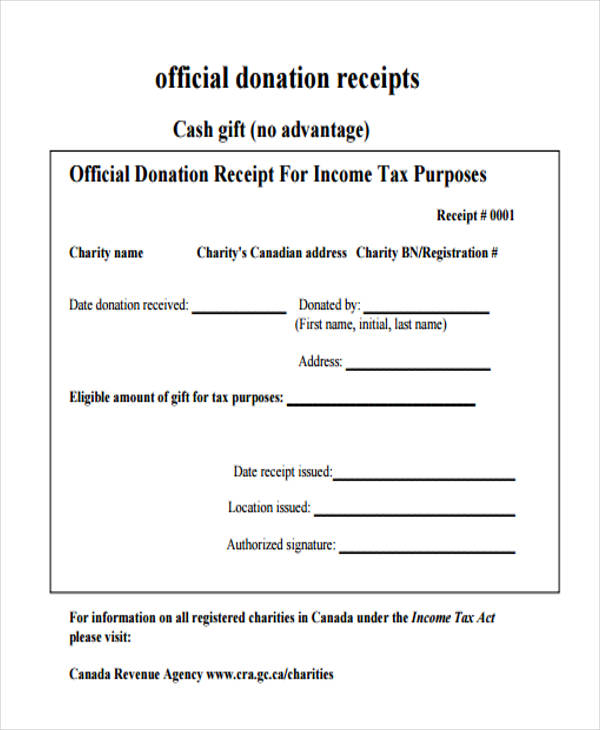 FREE 40+ Printable Receipt Forms in PDF MS Word Excel