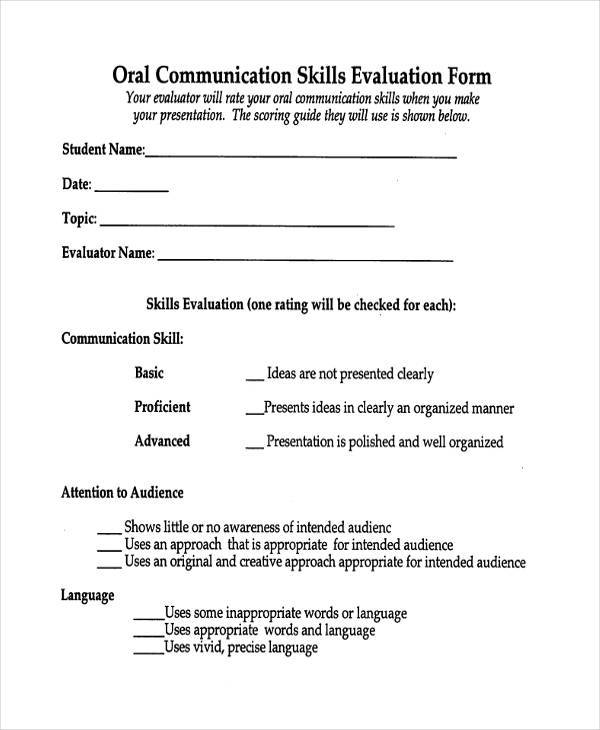 FREE 56+ Evaluation Forms in PDF MS Word Excel
