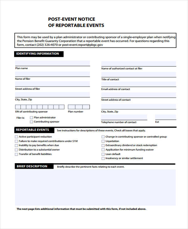 FREE 33+ Sample Notice Forms in PDF MS Word Excel