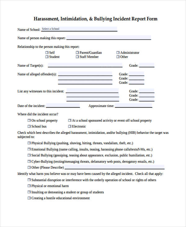 Incident Report Sample Master of Template Document