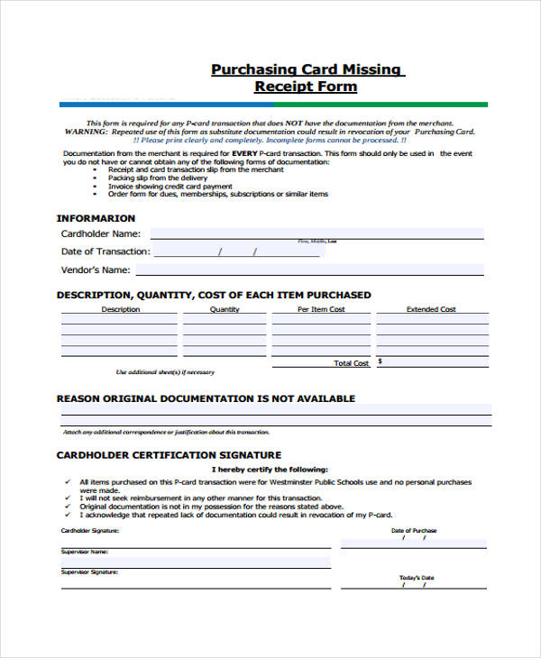 Declaration of Missing Receipt crawler.dep.state.pa.us