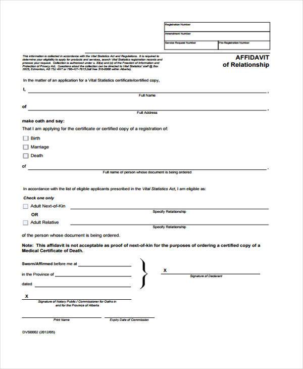 FREE 42+ Affidavit Forms in PDF