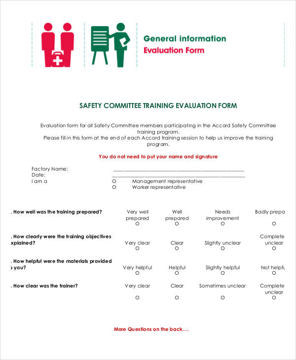 FREE 26+ Training Evaluation Forms in PDF MS Word